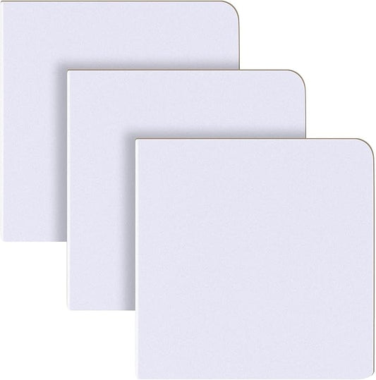 Ctosree 3 Pcs Mini Watercolor Sketchbook 3.9 x 3.9 Inch Portable Square Watercolor Notebook Painting Sketch Book 90 Sheets Textured Drawing Papers 300 GSM Artists Paper Pads for Art (White)
