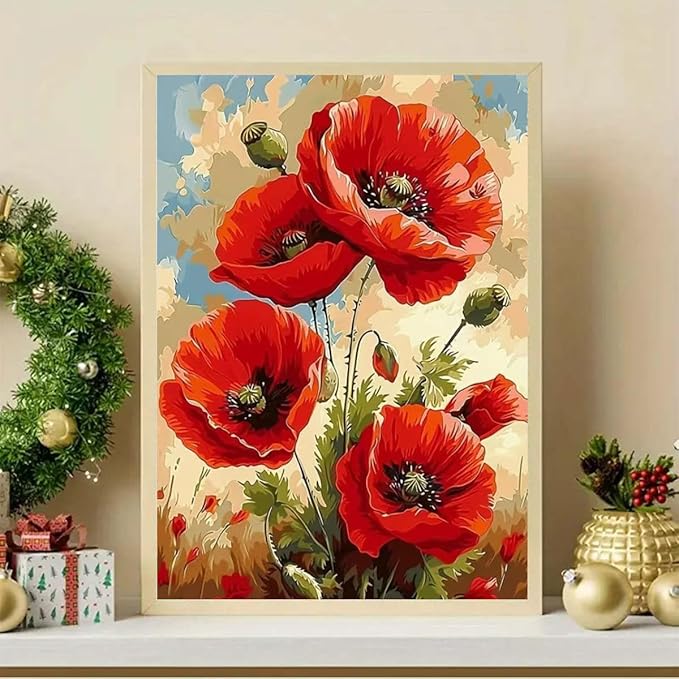 5D Diamond Painting Kits for Adults-Flower Diamond Art Kits for Adults Beginner, DIY Full Drill Diamond Dot Gem Painting for Home Wall Decor 12 x 16 inch