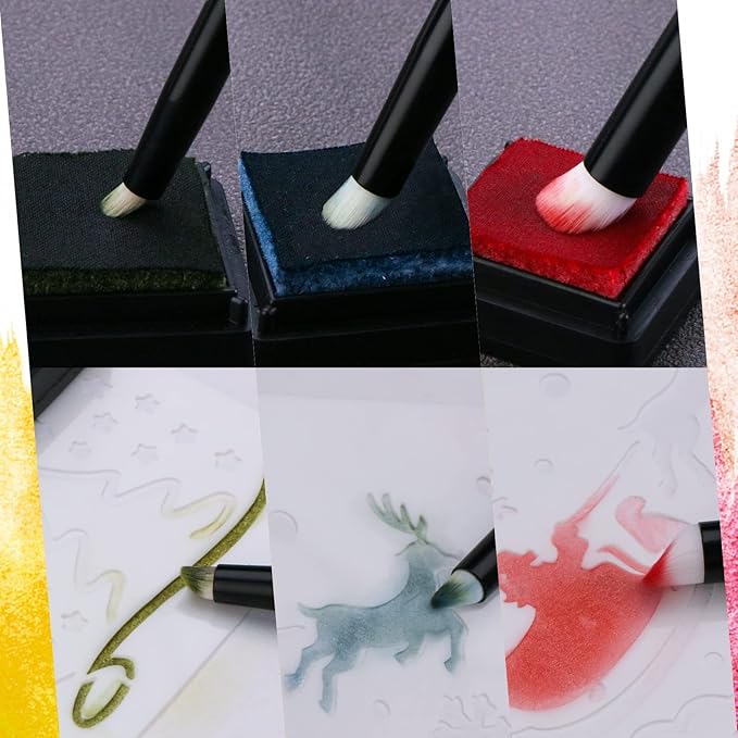 UNIMEIX Dry Brush Miniature Painting Dry Miniature Painting Set Hobby Detail Blending Brushes for Effortless Miniature Painting, Watercolor Paint(8 Pack)
