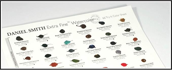 DANIEL SMITH 001900501 Extra Fine Watercolor 66-Dot Try-It Card, Multi Color