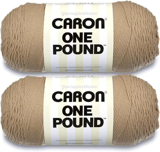 Caron One Pound Lace Yarn - 2 Pack of 454g/16oz - Acrylic - 4 Medium (Worsted) - 812 Yards - Knitting/Crochet