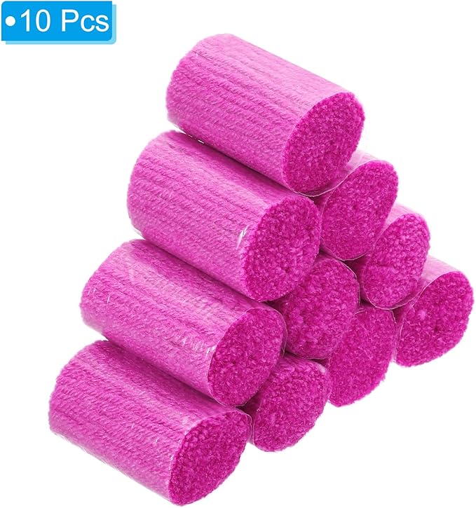 PATIKIL 10 Rolls Latch Hook Yarn, Latch Hook Kit Yarn Precut Rugs Making Crochet Bundles for Rug Adults Beginners Tapestry DIY Craft, Hot Pink