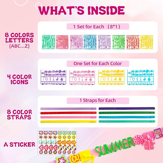 dupamind art & craft kits for kids, christmas gifts friendship bracelet making kit for girls, diy jewelry making kit, birthday present for ages 4-12, toy for age 4, 5, 6, 7, 8, 9, 10, 11, 12 years old