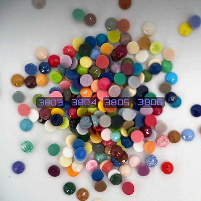 Carsilers Diamonds Painting Accessories,Replacement for Missing Round Drills 3803 3804 3805 3806,Rhinestone Resin Diamond Drill,4 Colors Beads Gems Stones,3500pcs per Color