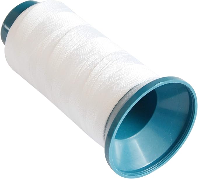 Hair Weaving Thread with C/J/I/T Needles 1500 Yards 210 D Strength Polyester Thread Sewing Thread for Making Wigs Hair Extension Kit (White)