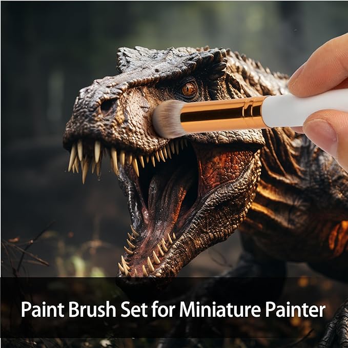 UNIMEIX Mini Blending Brushes for Card Making, Dry Miniature Painting Set Background Blender Paint Brushes Small Detailed Paint Brushes (4 Pack)