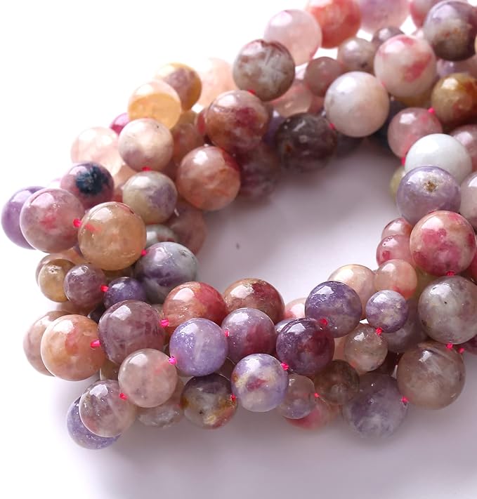 45pcs 8mm 5A Natural Pink Tourmaline Stone Beads Round Loose Spacer Healing Energy Beads for Jewelry Making DIY Bracelets Necklaces 15" (8mm, Pink Tourmaline)