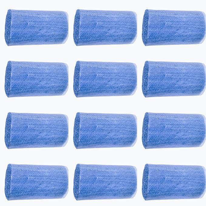 Yglnden 12 Rolls Latch Hook Kit Colorful Yarn Bundles Cut Rug DIY Latch Hook Yarn for Handmake Craft Sewing Knitting for Adults Blue#26