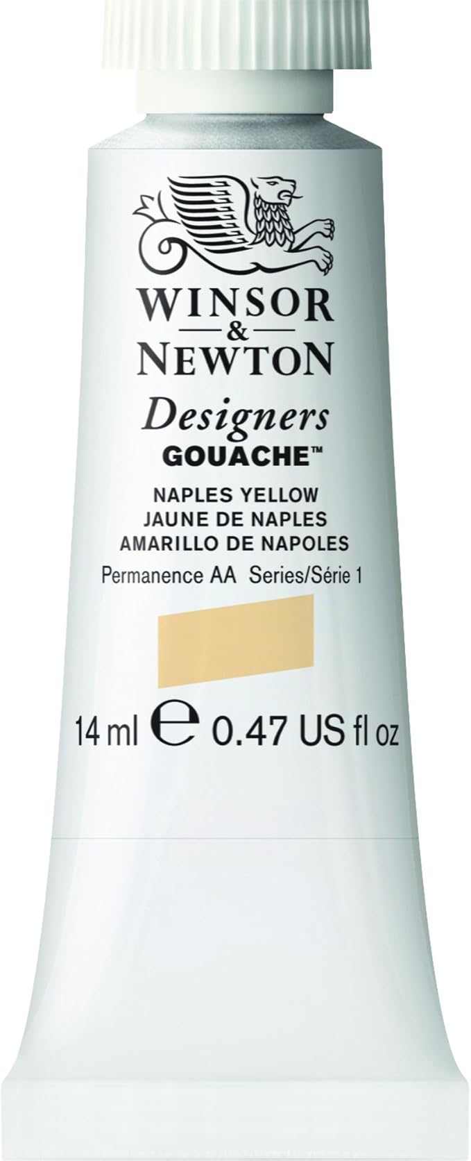 Winsor & Newton Designer's Gouache, 14 ml (0.47oz) tube, Naples Yellow