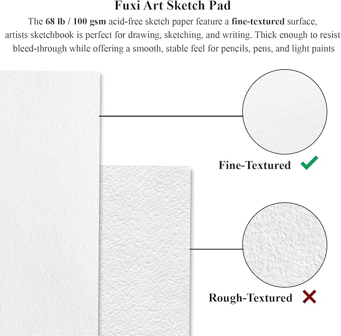9 x 12 inches sketch book, top spiral bound sketch pad, 4 pack 100 sheets each (68lb/100gsm), acid free art sketchbook artistic drawing painting writing paper for kids adults beginners artists