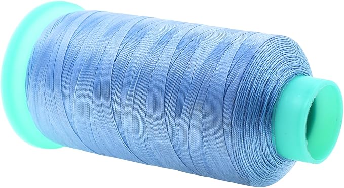 Mandala Crafts Size 92 280D T90 Bonded Nylon Thread - Light Blue 1100 YDs Tex 90 Heavy Duty Sewing Threads for Leather, Jeans, Weaving, Outdoor Marine Upholstery