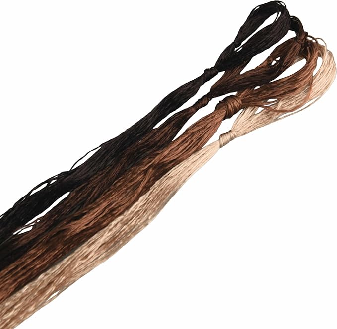 4 Skeins Mulberry Silk Floss Embroidery Thread Floss-Cross Stitch Threads China Silk Woven Jewelry Threads DIY Sewing Kits (04)