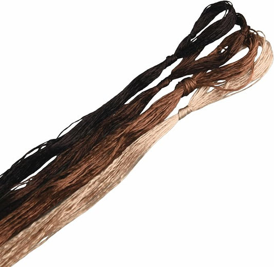 4 Skeins Mulberry Silk Floss Embroidery Thread Floss-Cross Stitch Threads China Silk Woven Jewelry Threads DIY Sewing Kits (04)