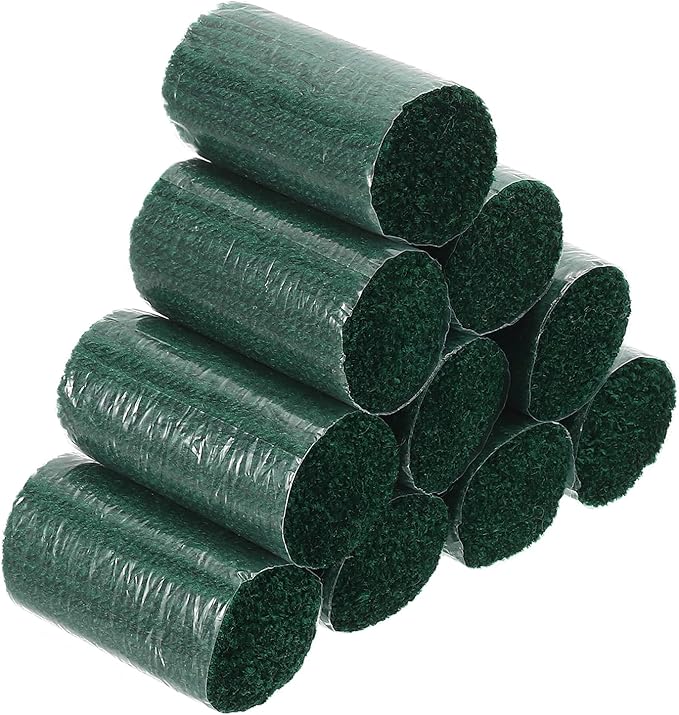 PATIKIL 10 Rolls Latch Hook Yarn Kit - Precut Rugs Yarn for Making Crochet Bundles, Tapestry DIY Craft - for Adults Beginners, Dark Green