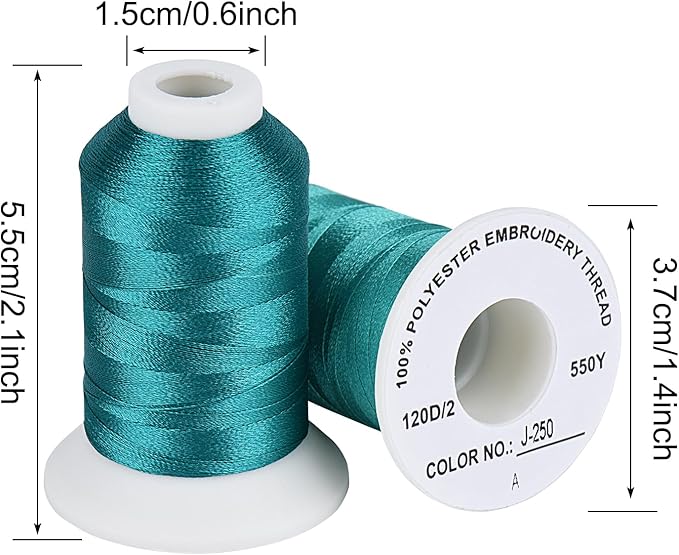 28 Assorted Colors Embroidery Machine Thread with 28 Thread Holder, 500M (550Y) Each Bobbin Polyester Embroidery Threads Kit and Spool Huggers for Sewing & Embroidery Machine- Janome Series 3
