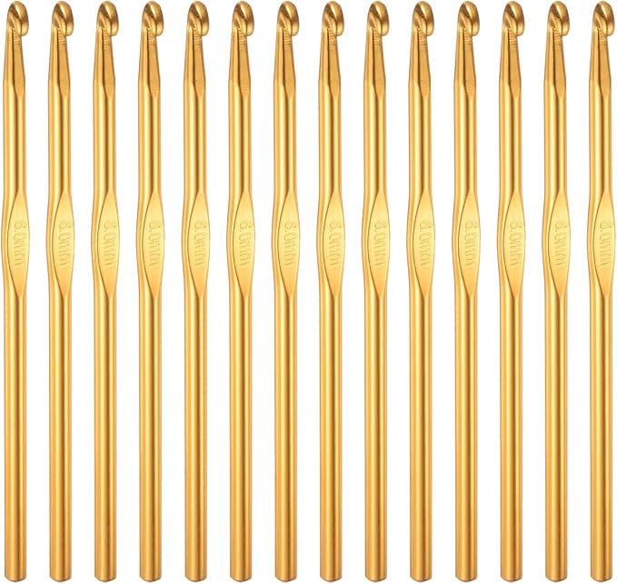 HEYLEAYAR 6MM Aluminum Crochet Hooks 14PCS,Crochet Needle US Size J(US Size 10),Crochet Hooks Bulk for Craft Yarn Contribute to Beginners
