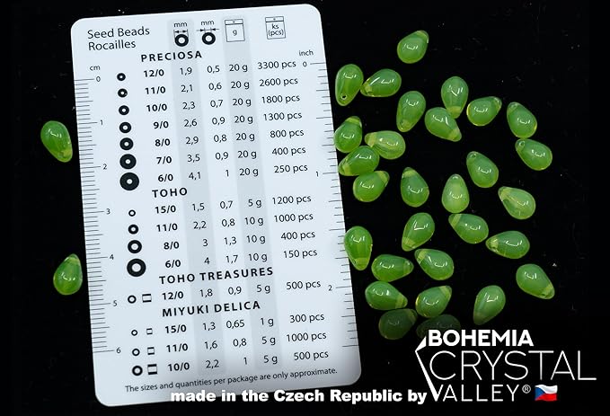 120+ Bead Kit of 6x9mm Pendant Drop Beads - Teardrop Glass Beads for Jewelry Making Set in 4 Opal Colors: White, Pink, Dark Pink, Grass Green