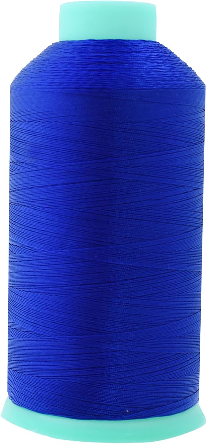 Mandala Crafts Size 46 210D T45 Bonded Nylon Thread - Royal Blue 2843 YDs Tex 45 Heavy Duty Sewing Threads for Leather, Jeans, Weaving, Outdoor Marine Upholstery