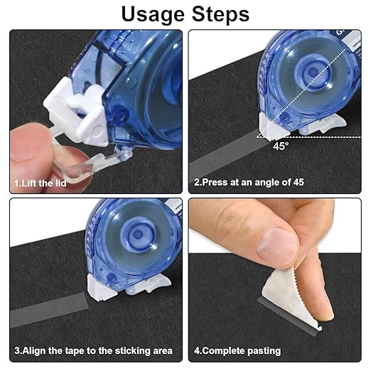 Scrapbook Tape, Set of 6 Pack Double Sided Tape Roller, 0.31 In x 32 Feet Glue Tape Roller, Tape Runner for Scrapbooking, Craft Supplies, Gift Wrapping, Photo Tape and Scrapbook Journaling Supplies.