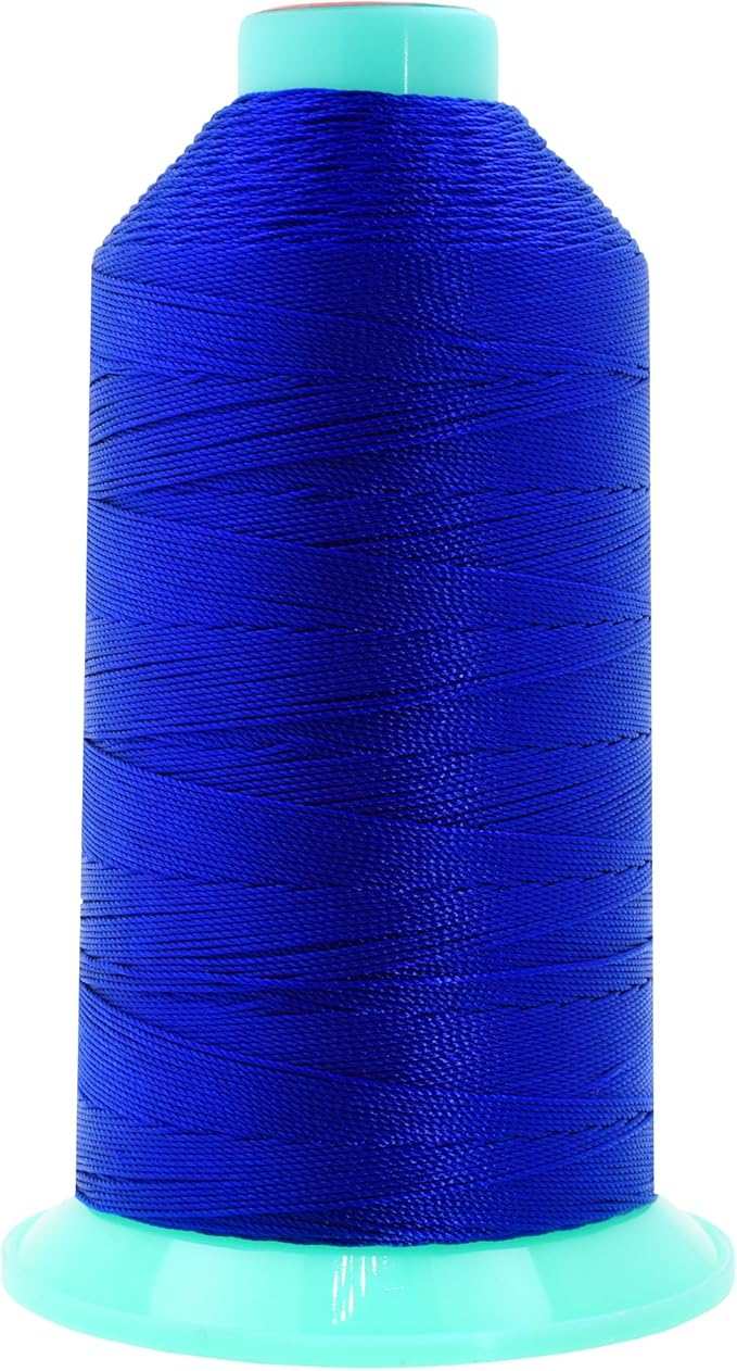 Mandala Crafts Size 207 630D T210 Bonded Nylon Thread - Royal Blue 800 YDs Tex 210 Heavy Duty Sewing Threads for Leather, Jeans, Weaving, Outdoor Marine Upholstery