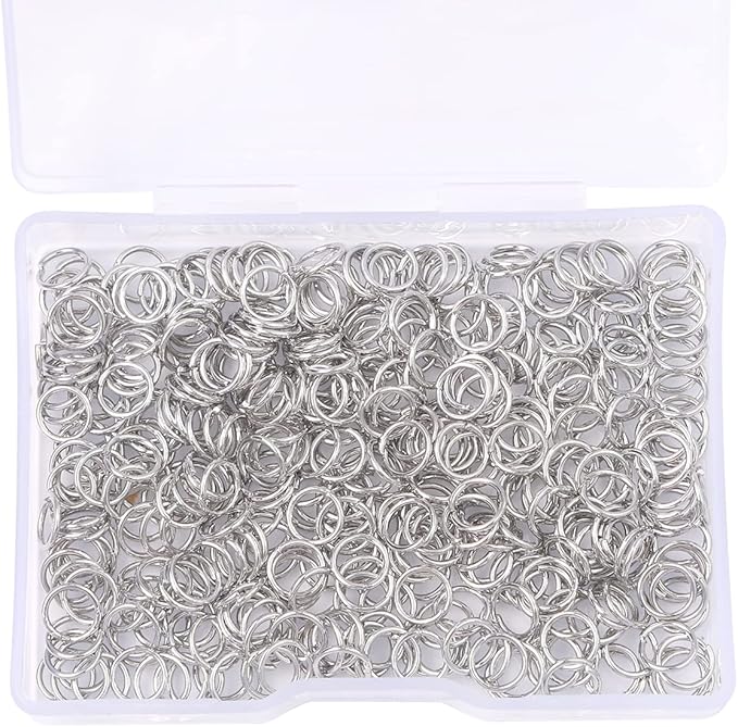 Platinum Plated Jump Rings Non Tarnish 6mm 400pcs for Jewelry Making Findings