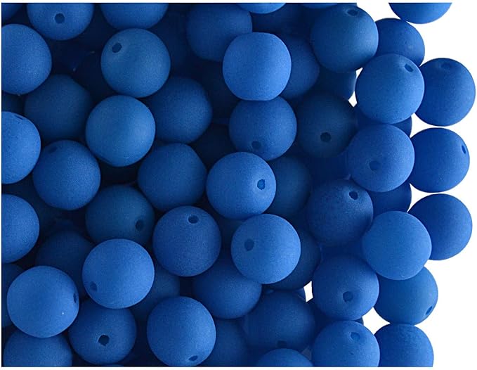 SCARA 200 pcs Czech Glass Round Beads 0.24 inches (6mm), NEON (UV Active) Glass Beads for Jewelry and Bracelets Making, Beads for Bracelets, Bead kit MEGA Mix