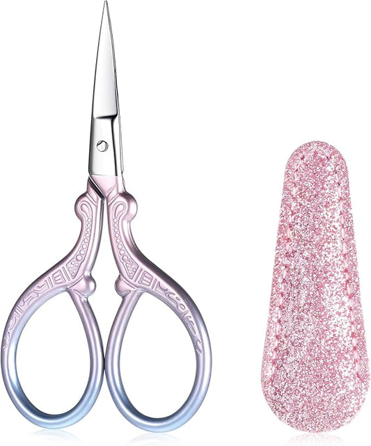 Sewing Embroidery Scissors, 3.6 inch Embroidery Scissors With Cover, Mini Scissor in a Pouch, Sharp Embroiderys Crochet Scissor Stainless Steel Sharp Tip Sewing for Needlework Arts & Crafts DIY Tools