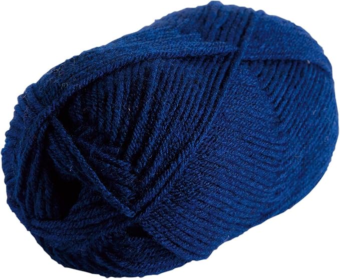 Knit Picks Brava Blue 100% Acrylic Worsted Weight Soft Yarn for Knitting, Crocheting, Knitting Machine use, Medium Weight 4 Yarn for Washable Projects (Solstice Heather)