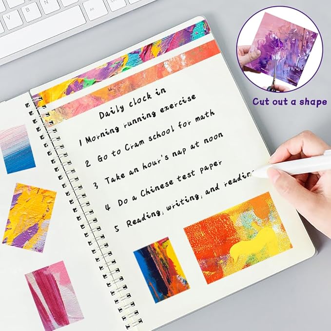 6x6" 160gsm Cardstock Single Sided Scrapbooking 24 Papers Pad Vintage Decoupage Scrapbook Kit Patterned Paper Junk Journal Supplies Journaling Supply Scrap Paper Crafting. Oil Painting