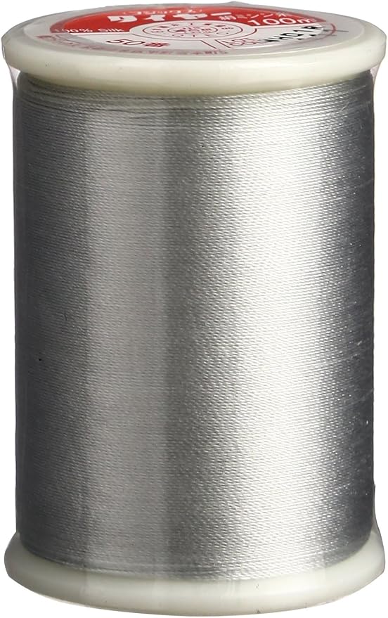 Superior Threads Tire Silk #50 3-Ply 50-Weight High Sheen Silk Embroidery Quilting Sewing Thread - 109 Yard Spool (#111 Dove Grey)