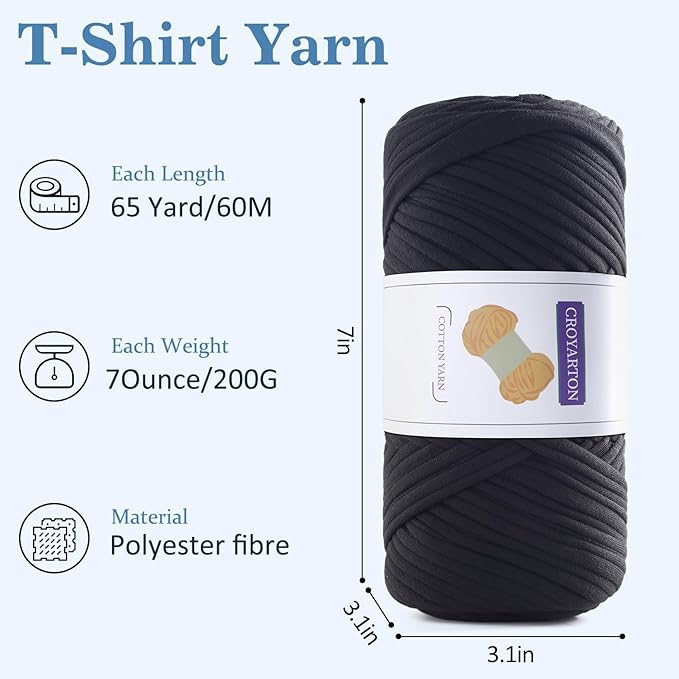 4 Pack Tshirt Yarn for Crocheting, Elastic T Shirt Spaghetti Thick Knitting Yarn Total Length 260 Yds for Crochet Bag Baskets Home Decor with 1 Crochet Hook (4-Avocado Green)
