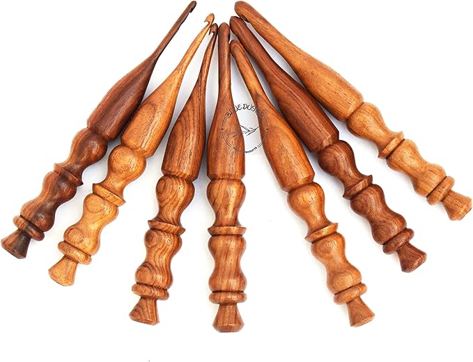 SHEESHAM Wood Crochet Hooks Set of 7 PCS 4MM to 10MM Size Set