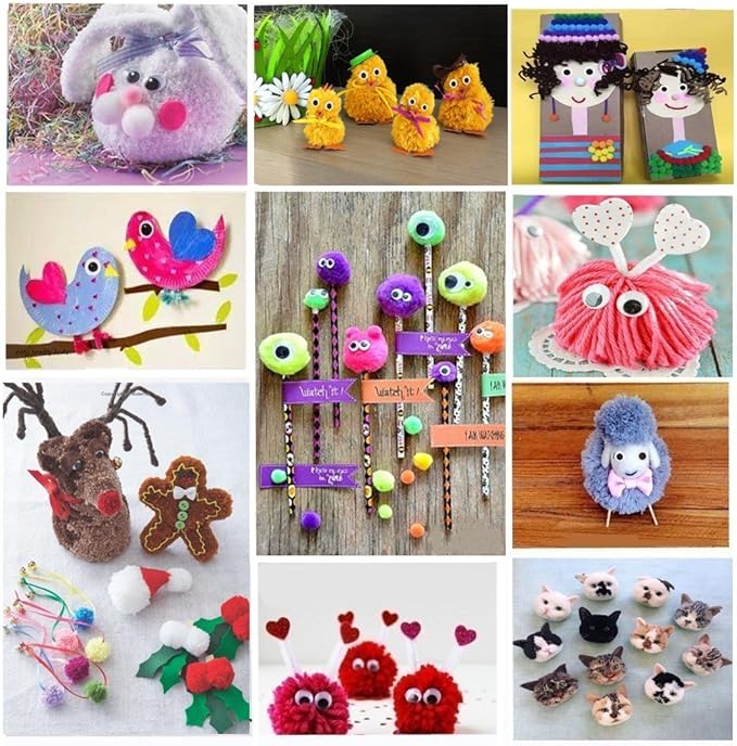 Knewmart Pompom Maker,4 Sizes Pom pom Makers for Fluff Ball Weaver Needle Craft DIY Wool Knitting Craft Tool Set Decoration (8)