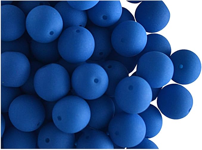 SCARA 100 pcs Czech Glass Round Beads 0.31 inches (8mm), NEON (UV Active) Glass Beads for Jewelry and Bracelets Making, Beads for Bracelets, Bead kit MEGA Mix