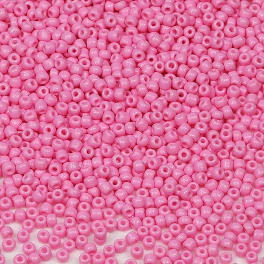 Bala&Fillic Pink Color 3mm Seed Beads About 3600pcs/100Grams in Bag, 8/0 Glass Craft Beads for Making Bracelet and Necklace (Pink)