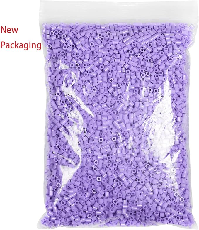 banchelle fuse beads melting beads refills for 5 mm fuse bead board, about 7000 pcs (purple)