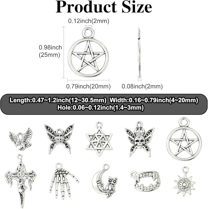 Antique Silver Cross Drink Insect Animal Theme Charms for DIY Jewelry Bracelet Necklace Earring Keychain Decor