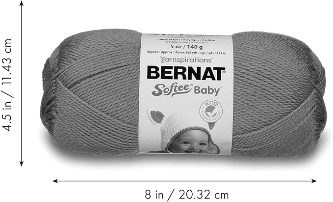 Bernat Softee Baby Princess Pebbles Yarn - 3 Pack of 120g/4.25oz - Acrylic - 3 DK (Light) - 310 Yards - Knitting/Crochet