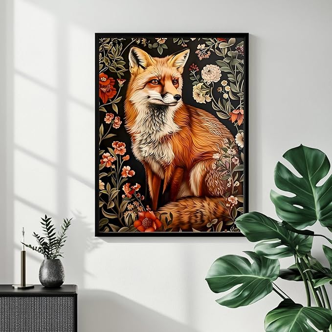 Paint by Numbers for Adult, Fox Paint by Numbers Kit for Adults Beginners, DIY Acrylic Oil Painting Kits with Brushes for Home Wall Decor 16x20Inch