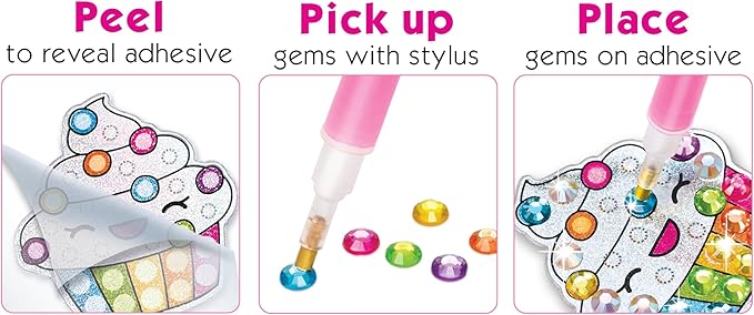 Creativity for Kids Big Gem Diamond Painting Kit: Sweets Stickers and Suncatchers - Diamond Art for Kids, DIY Stickers and Suncatcher Kit for Girls (Ages 6+)