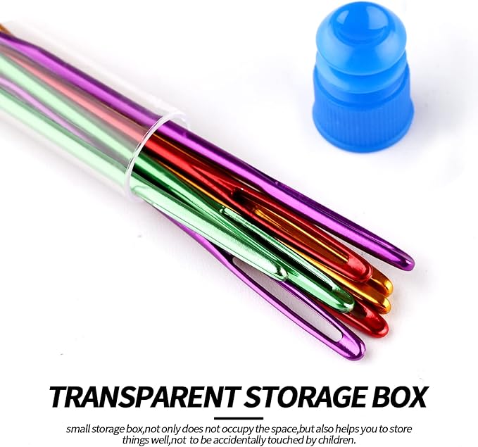 Repair Sewing Needles, Big Needle and Giant Tapestry Needles with Transparent Bottle for Crochet Darning Beading Quilting Weaving Crafts, Total 8 Pcs