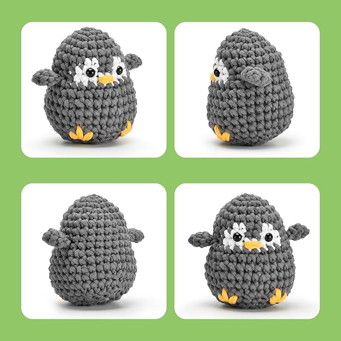 Zepiany Crochet Kit for Beginners with Beginner Yarn, Amigurumi Crochet Kits for Starters Knitting Kit, Beginner Crochet Animals for Adults with Step-by-Step Video Guides for Crochet Gifts