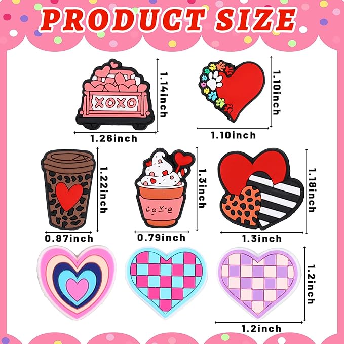 VioraWhite 100 Pcs Valentine's Day Silicone Beads for Pens Series Silicone Beads Charm Keychain Kit Lanyard Making Kit for Bracelet Necklace Jewelry Handmade Crafts Decoration