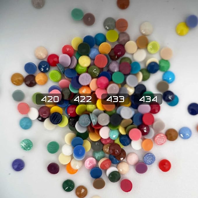 Carsilers Diamonds Painting Accessories,Replacement for Missing Round Drills 420 422 433 434,Rhinestone Resin Diamond Drill,4 Colors Beads Gems Stones,3500pcs per Color