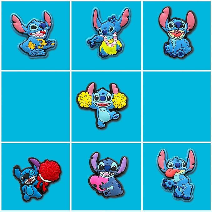 Cartoon DIY Silicone Focal Beads for Pen Making, Cartoon Bead Pen Charms, Keychain Jewelry Craft Kit for Teen Adults (14Pcs Blue)