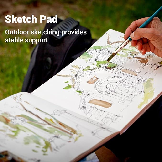 Hardcover Sketchbook for Drawing, 8.3"X 8.3" Square Sketch Book with 120 GSM Thick Drawing Paper, 192 Pages/96 Sheets Sketch Pad for Adults and Kids, Art Journal for Beginners Artists, Blue