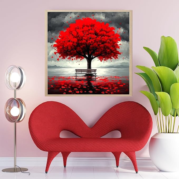 ARPADAMO Diamond Art Kits for Adults,5D Tree of Life Diamond Painting DIY Landscape Diamond Art Diamond Painting Kits for Adult,Round Full Drill Diamonds, Diamond Art Kits for Home Decor-12x12inch