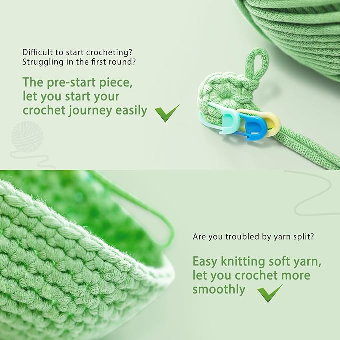 Complete Beginners Crochet Kit - Turtle Crochet Kit, All You Need in, Include Step-by-Step Video Tutorials, Easy Using Soft Yarn, Instruction, Birthday Gift for Adults, Teens