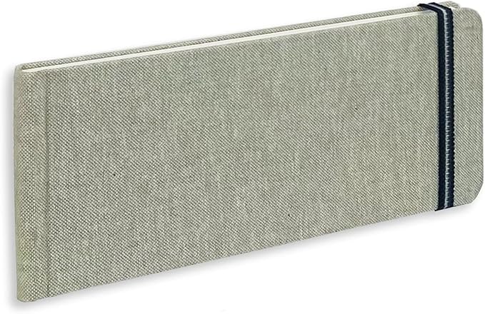 Handbook Journal Co. Artist Watercolor Sketchbook Journal, Pocket Panorama 3.5 x 8.25 Inches, 95lb / 200 GSM, Hardcover w/Pocket