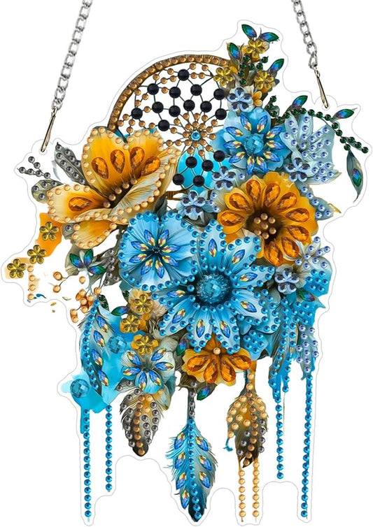 MAXBYE Diamond Art Painting Kits Dreamcatcher Ornament, DIY 5D Special Shaped Dreamcatcher Gem Art Craft Diamond Dots for Adults and Home Window Door Decor